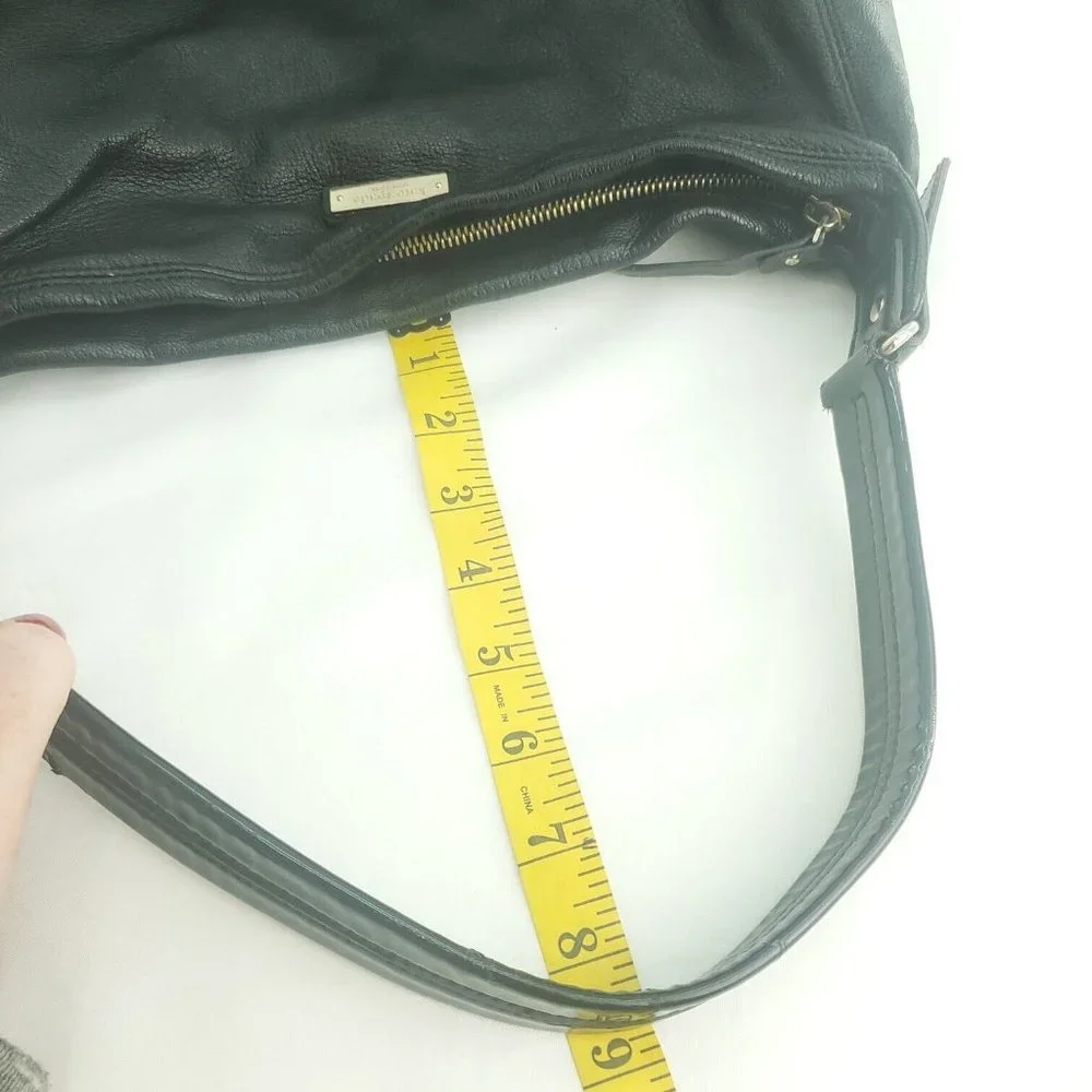Kate Spade Womens Black Leather Adjustable Single Strap Lined Shoulder Bag